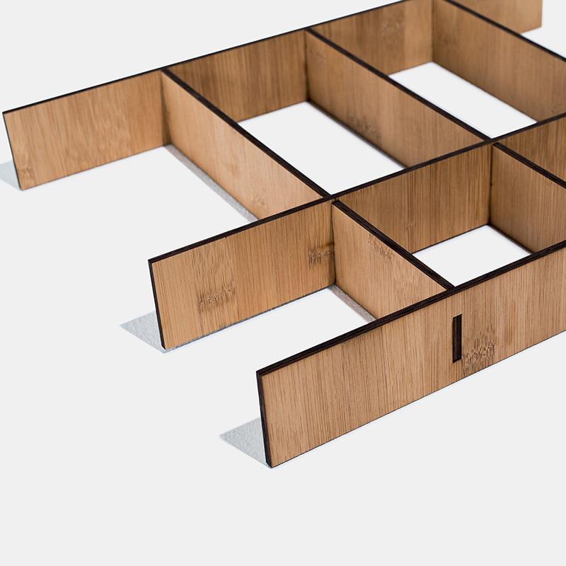 drawer organiser divider insert organizer bamboo- tidy.af